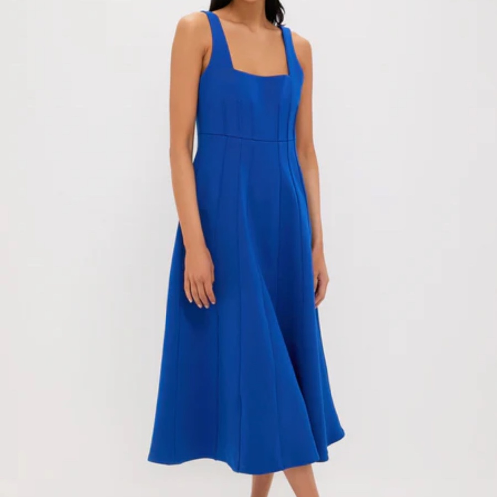 Tuckernuck Cobalt Square-Neck Midi Dress